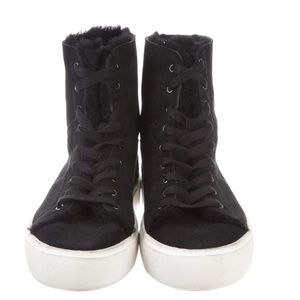 UGG Suede High Top Sneakers Shearling Size 8